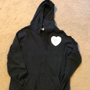 Pink V-neck Hoodie